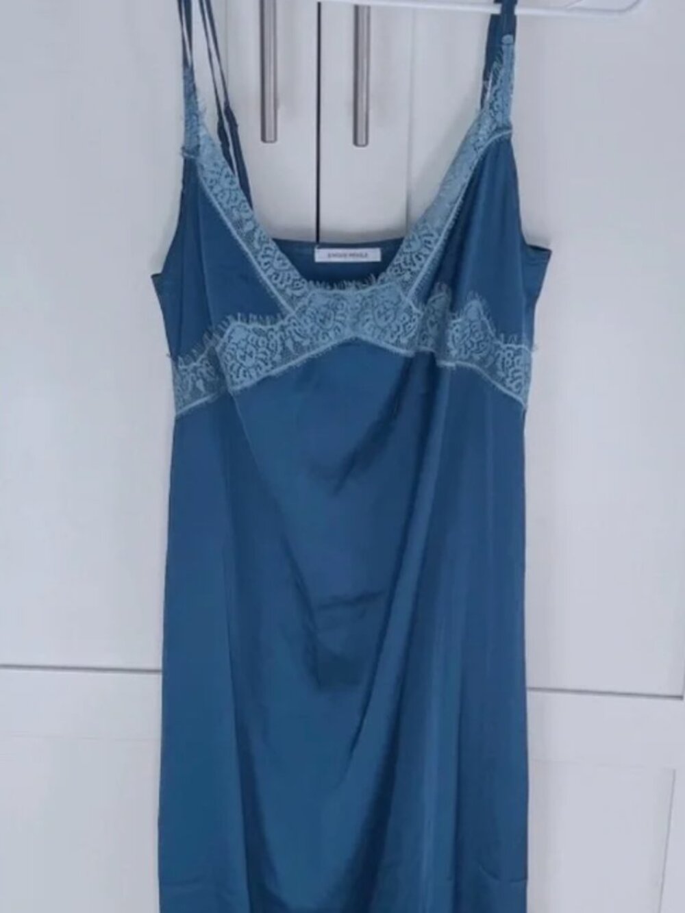 Simone Perele Blue Satin Slip Dress in size XS - Picture 3 of 3